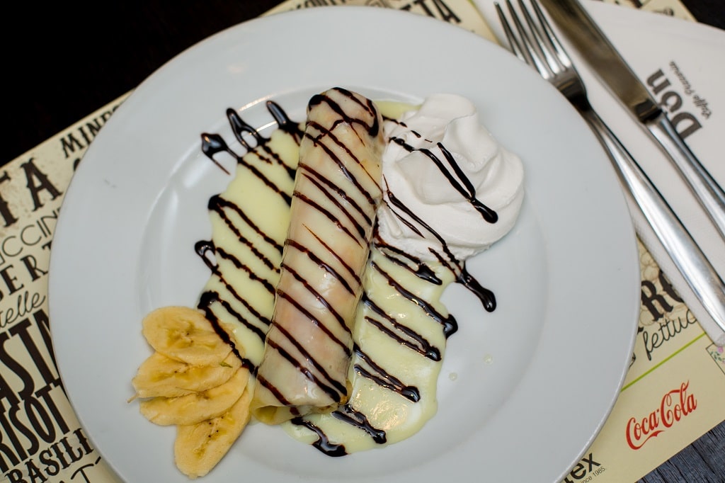 Banana i puding od vanile